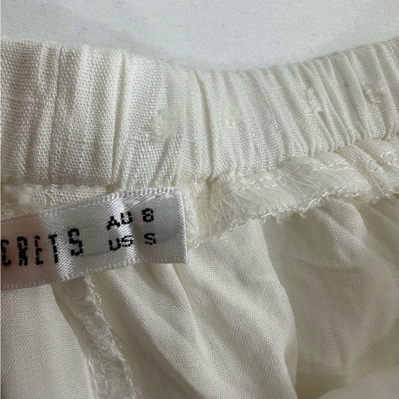 Saints+Secrets flare ruffle Swiss dot a line crochet mini skirt white size S - Picture 5 of 8